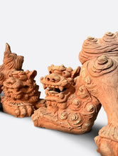 Load image into Gallery viewer, Terracotta shishi lions, from Shigaraki Japan, mid 1900’s
