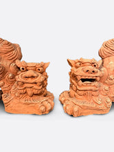Load image into Gallery viewer, Terracotta shishi lions, from Shigaraki Japan, mid 1900’s
