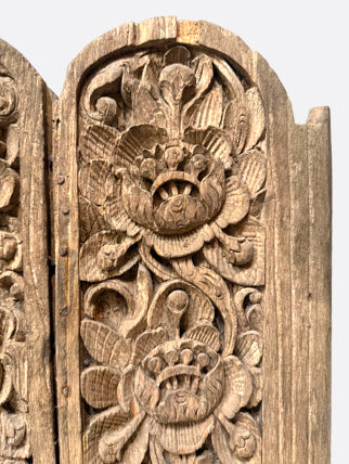 Small pair of Balinese temple doors, from a home shrine, early 1900s