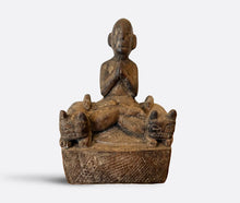 Load image into Gallery viewer, Praying figure with cat guardians, Nepal, 19th century
