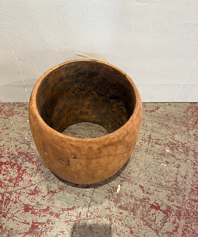 Teak Drum – 9"D x 10"H