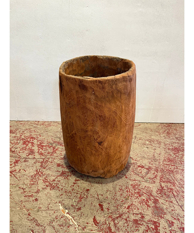 Teak Drum – 9"D x 15.5"H