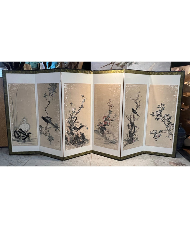 Six-Panel Wildwood Refuge Byobu