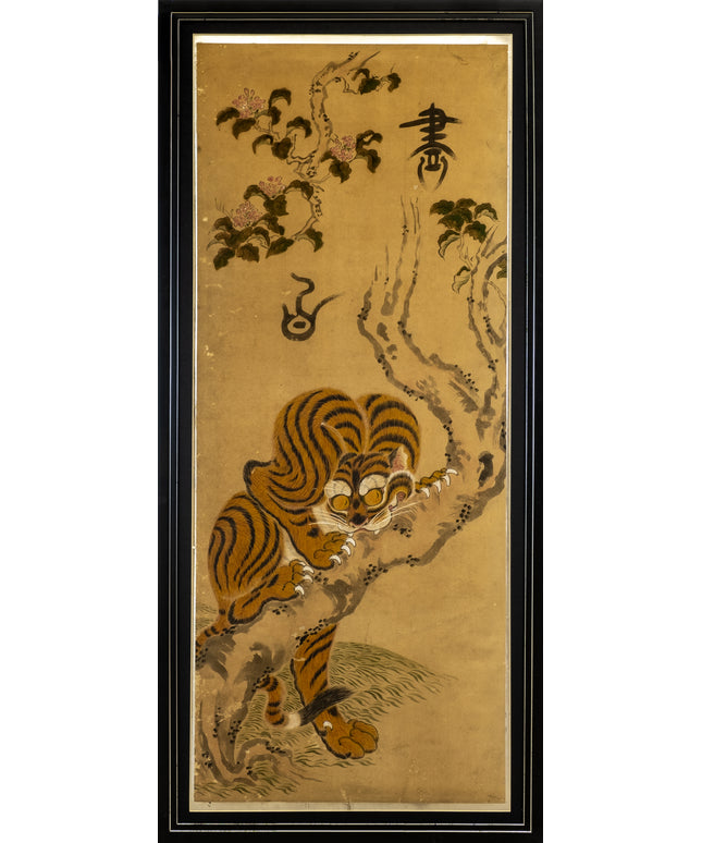 Tiger Climbing Tree Painting
