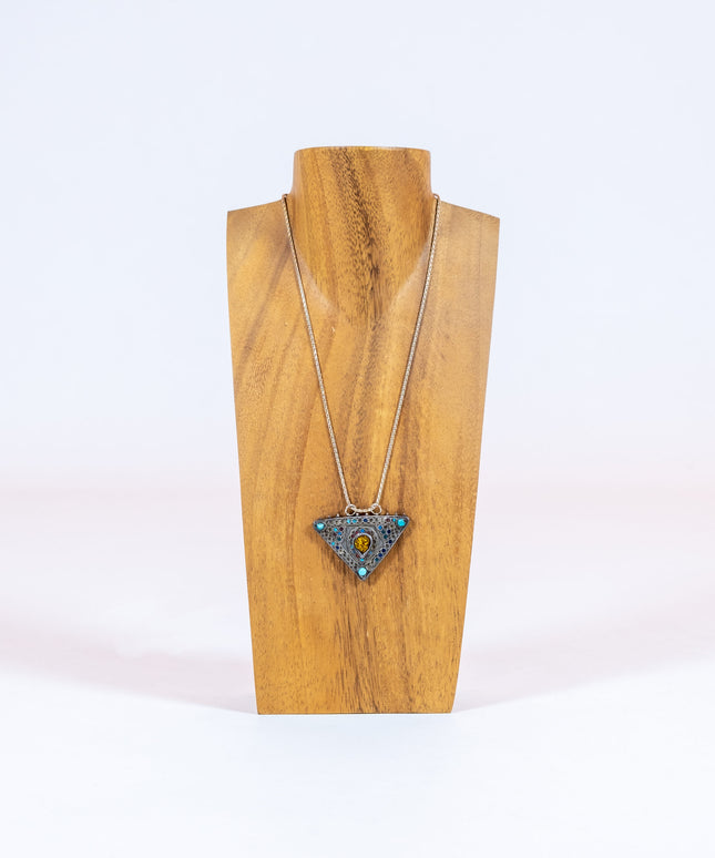 Tribal Afghani Pendant with Repoussé Back