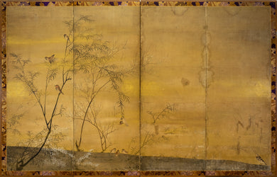 Four-Panel Birds Byobu