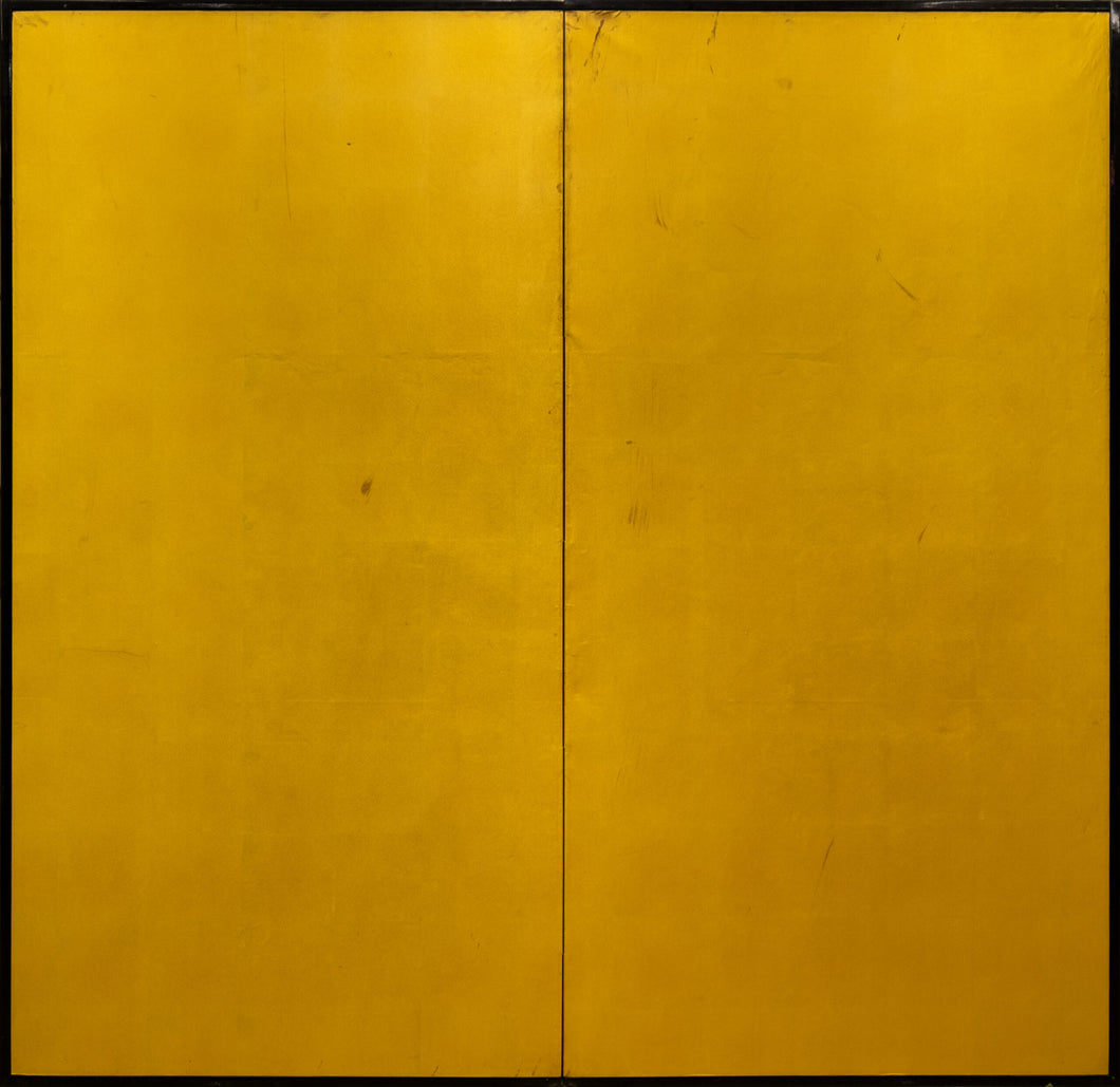 Two-Panel Gold Gilt Byobu