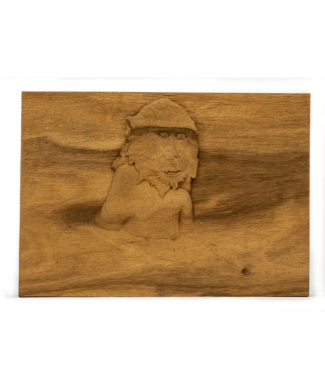 "Monkey in Hot Spring" Studio Carving