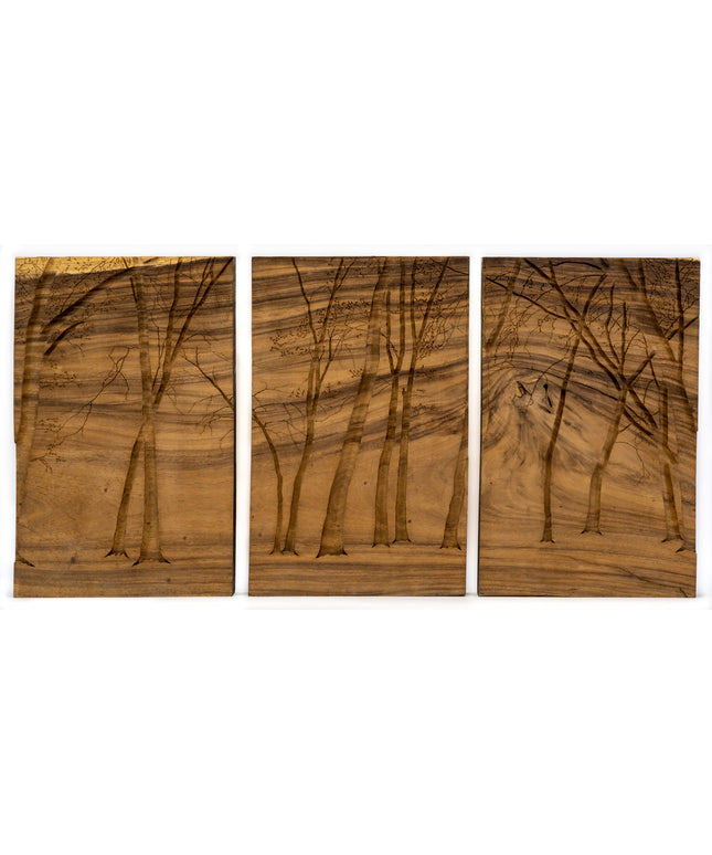 "Forest" Studio Carving (triptych), David Alan Original Design