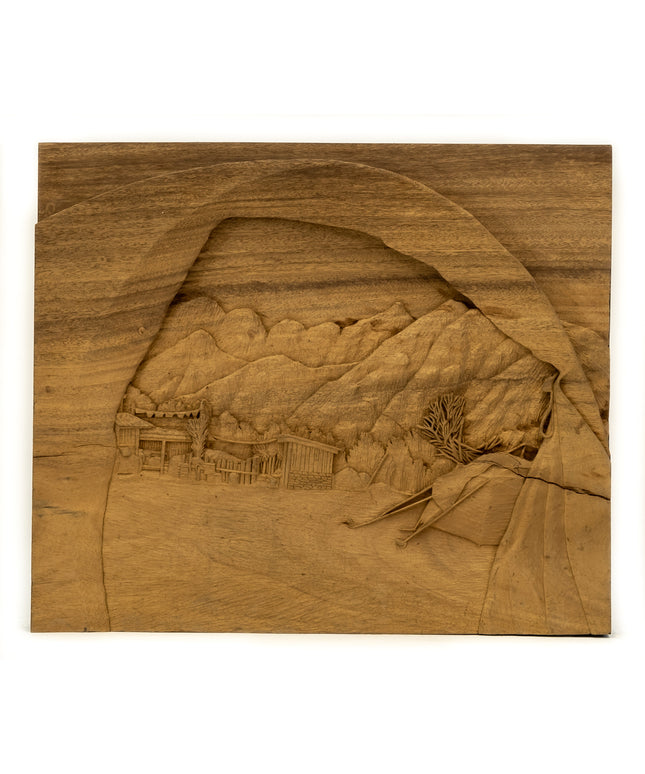 "Foothills Encampment" Studio Carving, David Alan Original Design