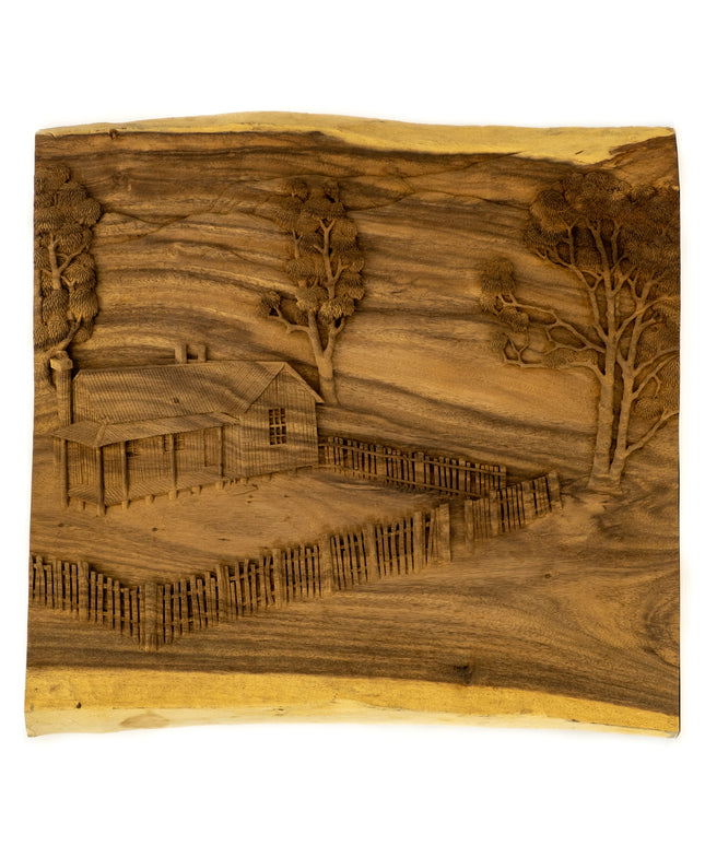 "Farmhouse" Studio Carving, David Alan Original Design