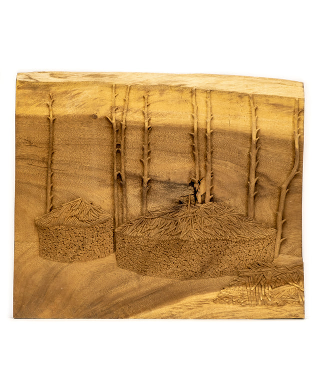 "Log Huts" Studio Carving, David Alan Original Design