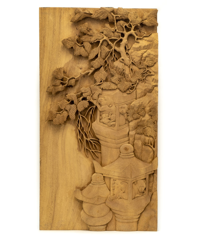 "Cliffside Monkeys" Studio Carving, David Alan Original Design