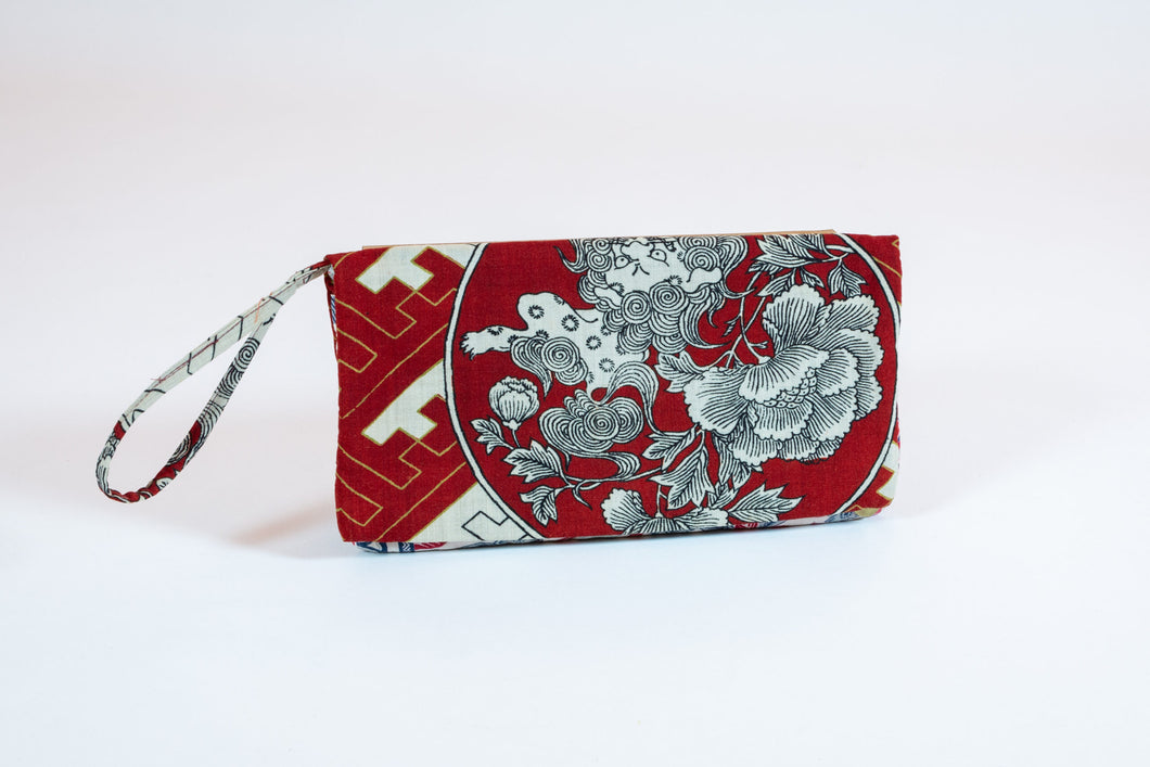 David Alan Designs Clutch Purse of Vintage Kimono Fabric