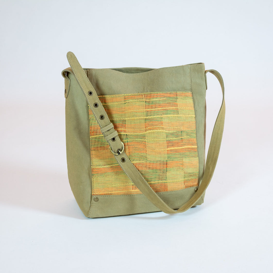 David Alan Designs Shoulder Strap Tote Bag of Vintage Kimono Fabric